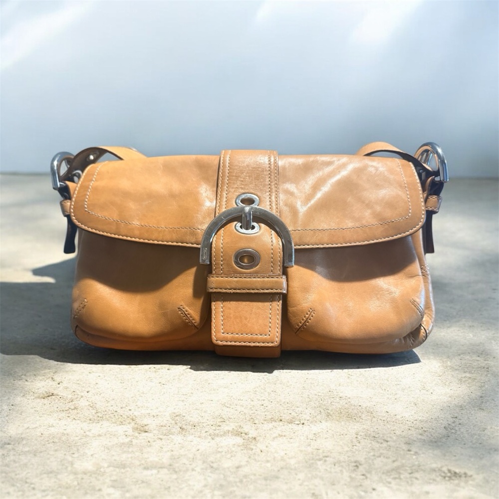 Vintage Coach Leather Shoulder Bag | Camel